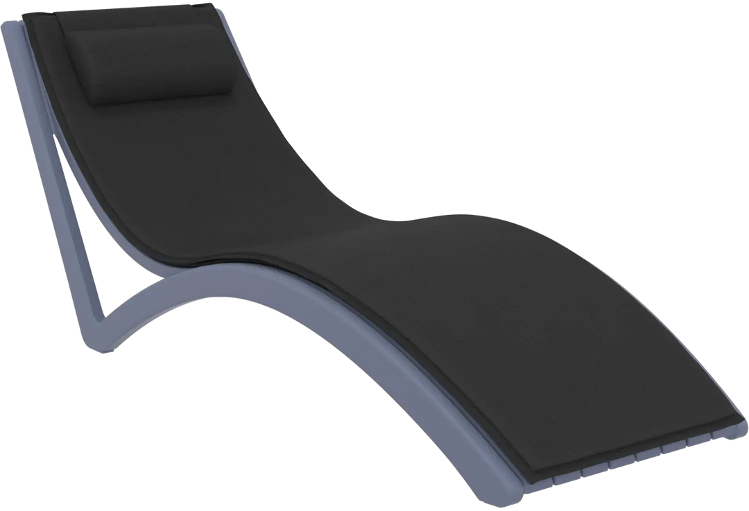Siesta Slim Sunlounger with Cushion & Ocean Side Table - 3pc Package
