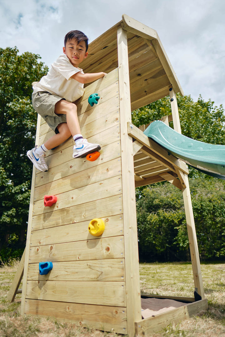 Plum Lookout Wooden Tower with Monkey Bars