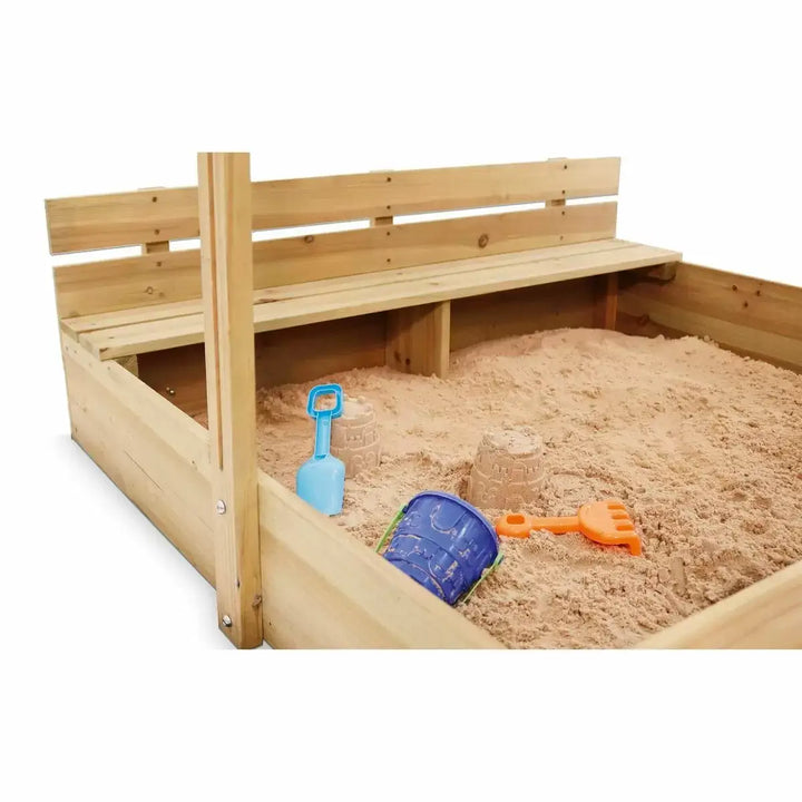 Plum Wooden Sandpit with Canopy