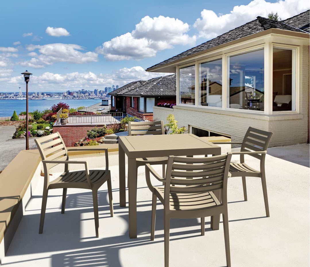 Siesta Ares Table & Artemis Arm Chair - 5 Piece Outdoor Dining Set