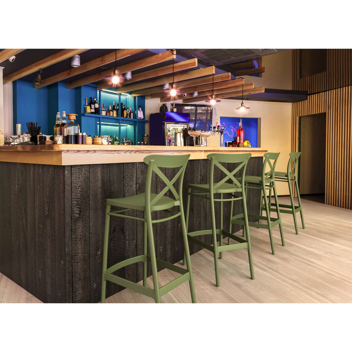 Cross Back Bar Stools by Siesta