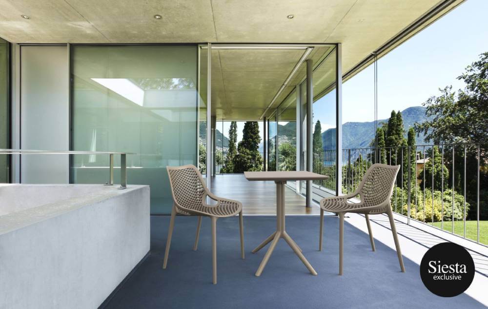 SIesta Sky Folding Table 60 & Air Chair - 3 Piece Package