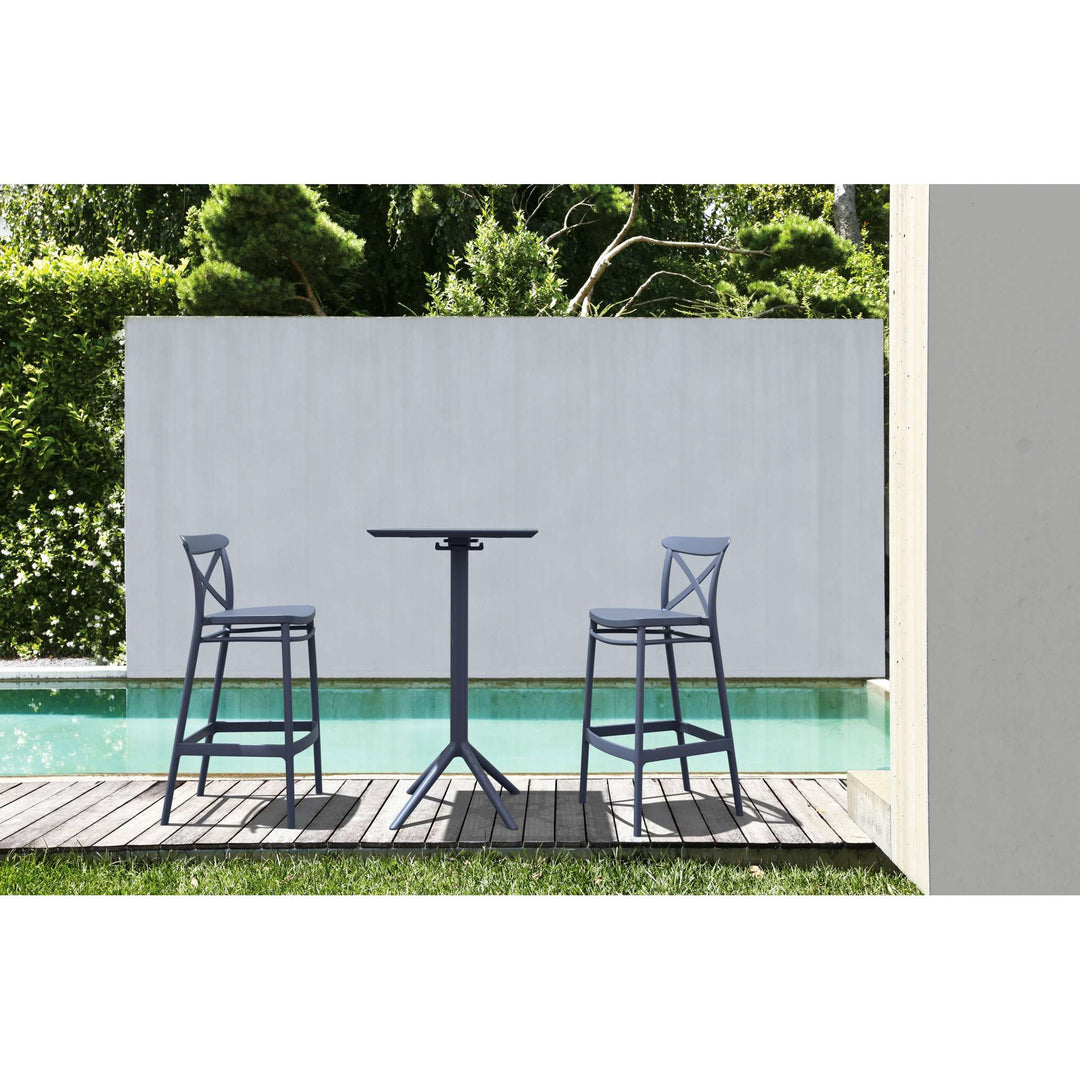 Cross Back Bar Stools by Siesta