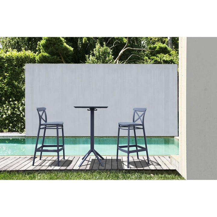 Cross Back Bar Stools by Siesta