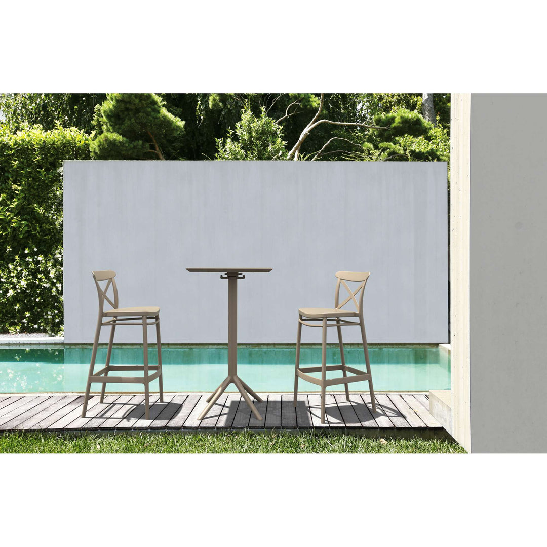 Cross Back Bar Stools by Siesta