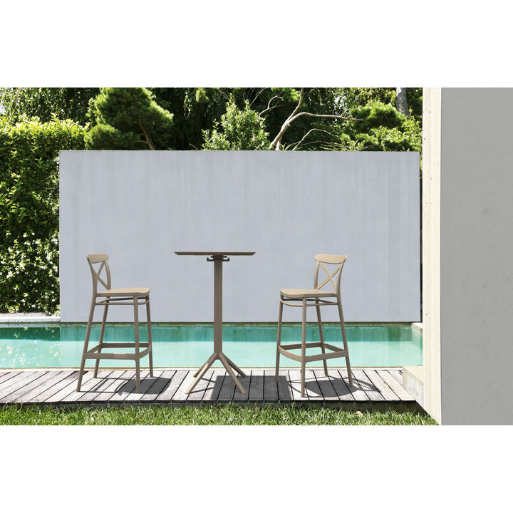 Cross Back Bar Stools by Siesta