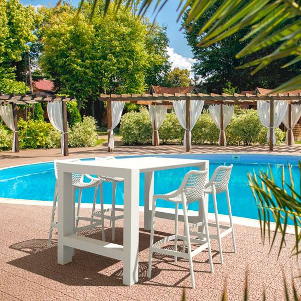 Vegas Bar Table & Air Barstool 75 4 Seat Package