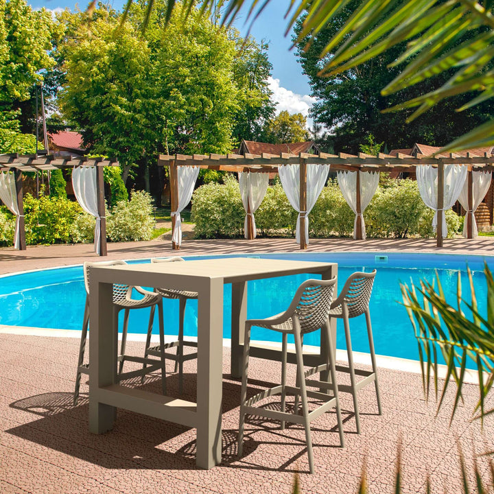 Vegas Bar Table & Air Barstool 75 4 Seat Package