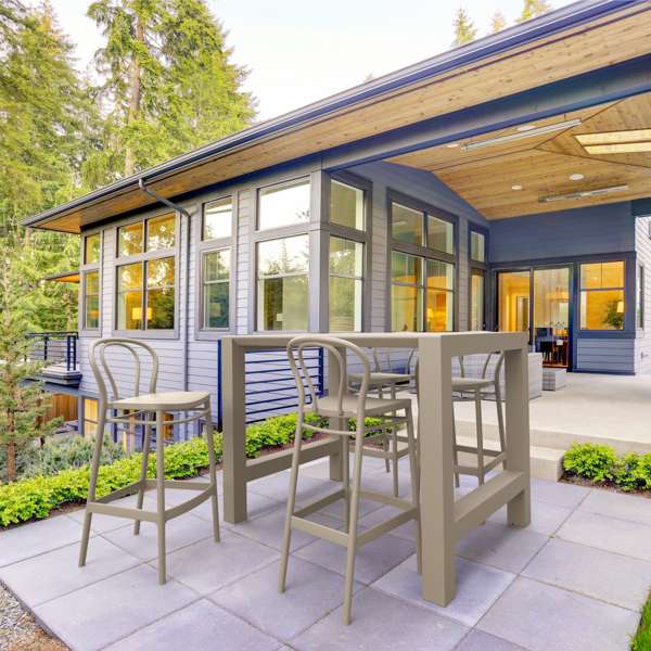 Vegas Bar Table & Victor Barstool 75 4 Seat Package