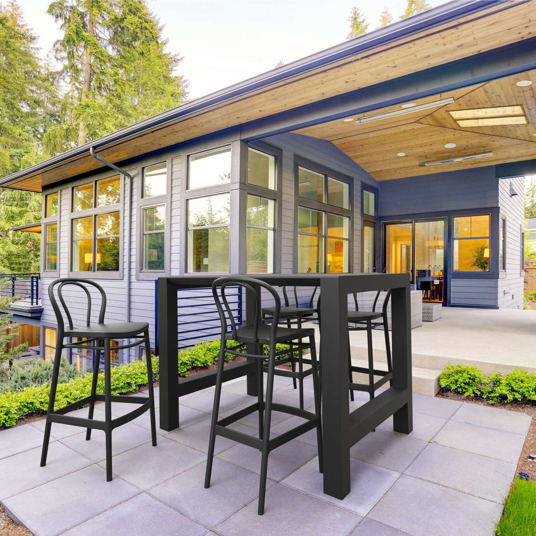 Vegas Bar Table & Victor Barstool 75 4 Seat Package