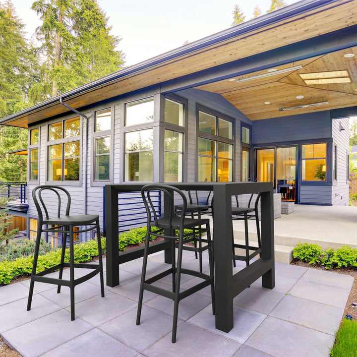 Vegas Bar Table & Victor Barstool 75 4 Seat Package