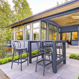 Vegas Bar Table & Victor Barstool 75 4 Seat Package