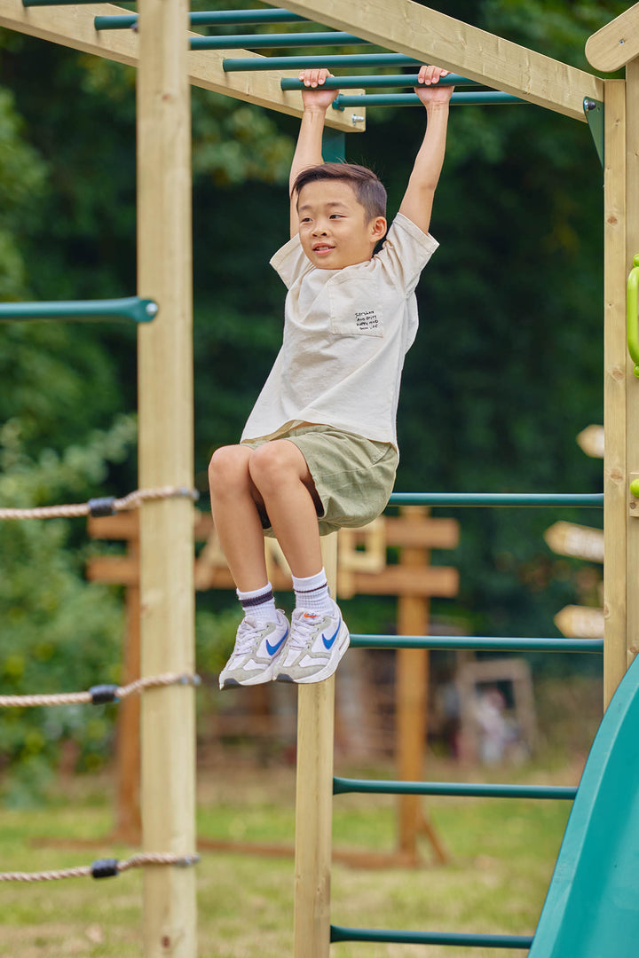 Plum Lookout Wooden Tower with Monkey Bars