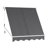 Instahut 2.1m x 2.1m Outdoor Retractable Blind / Window Awning  - Fixed Pivot Arm - Grey