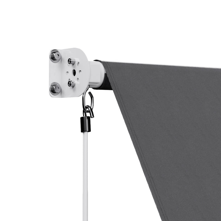 Instahut 2.1m x 2.1m Outdoor Retractable Blind / Window Awning  - Fixed Pivot Arm - Grey