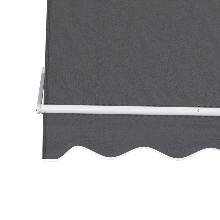 Instahut 2.1m x 2.1m Outdoor Retractable Blind / Window Awning  - Fixed Pivot Arm - Grey