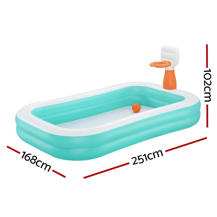 Bestway Kids Inflatable Pool - with Basketball Hoop - 251x168cm