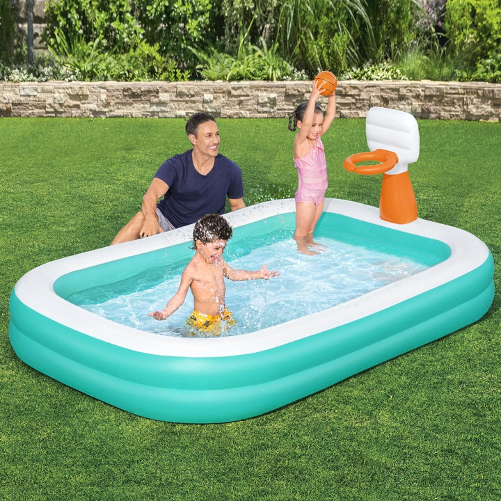 Bestway Kids Inflatable Pool - with Basketball Hoop - 251x168cm