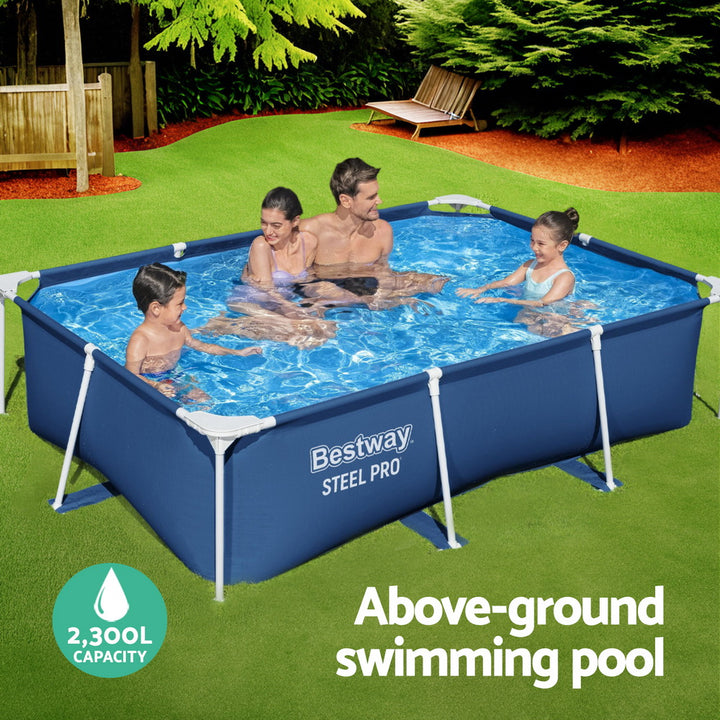 Bestway Above Ground Swimming Pool - 259x170x61cm - Steel Frame (2300L Capacity)
