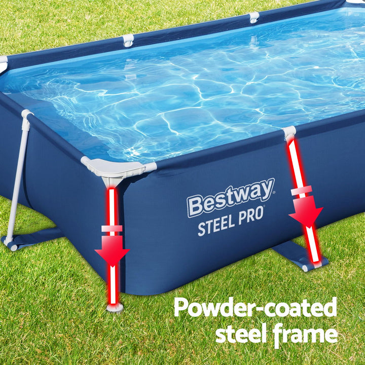 Bestway Above Ground Swimming Pool - 259x170x61cm - Steel Frame (2300L Capacity)