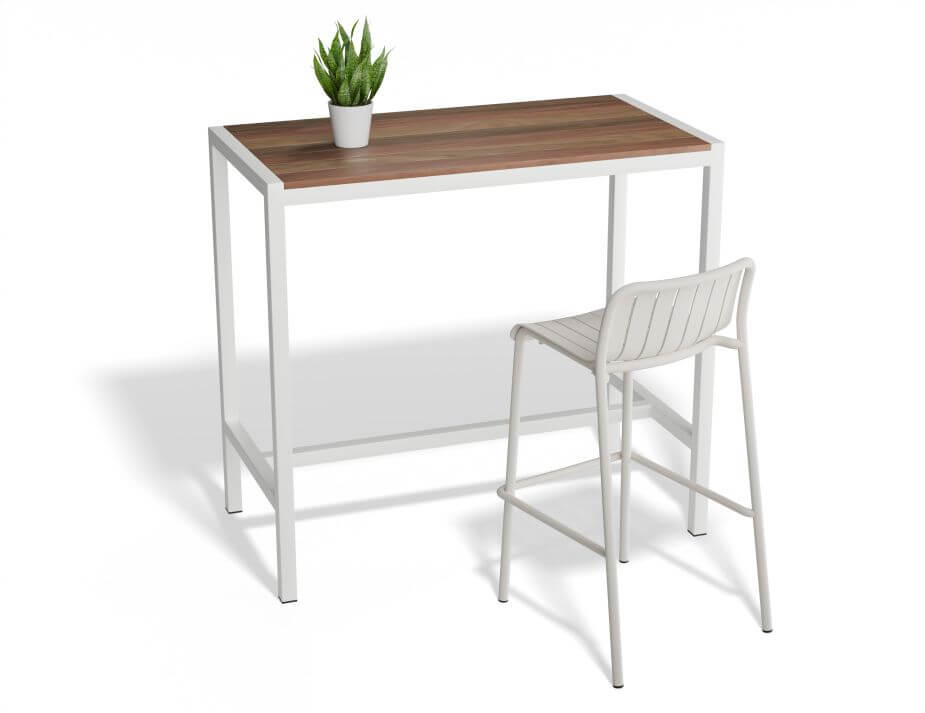 Moonah Outdoor High Bar Table - Spotted Gum (Custom Made)