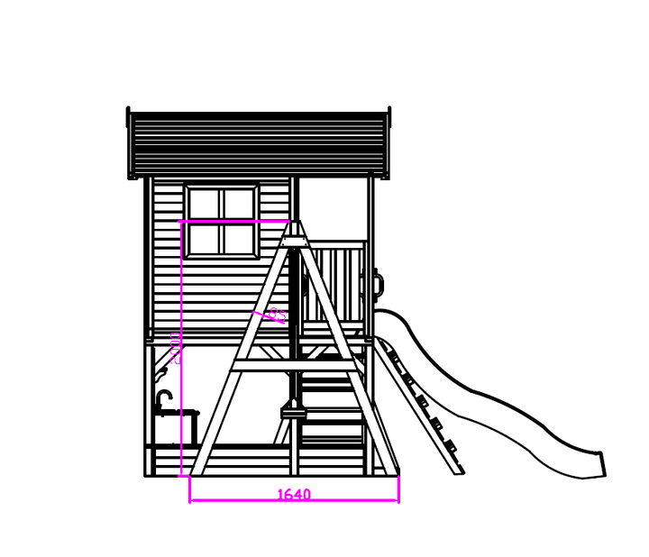 Kidzshack Caboodle Shack Cubby House with Mud Kitchen (Option to Add Swing Set & Monkey Bars)