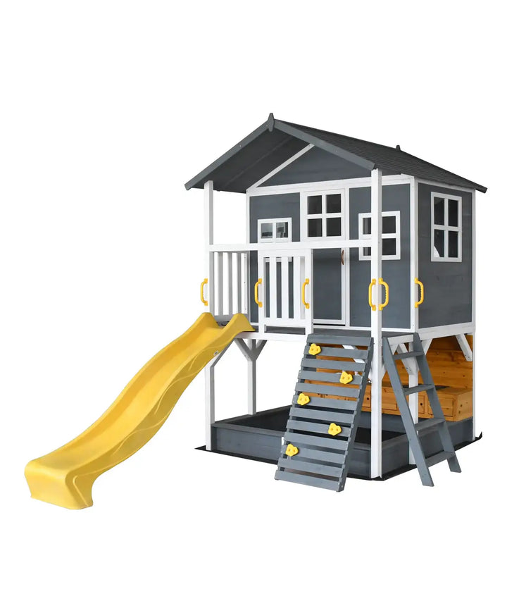 Kidzshack Caboodle Shack Cubby House with Mud Kitchen (Option to Add Swing Set & Monkey Bars)
