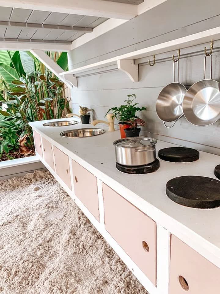 Kidzshack Caboodle Shack Cubby House with Mud Kitchen (Option to Add Swing Set & Monkey Bars)