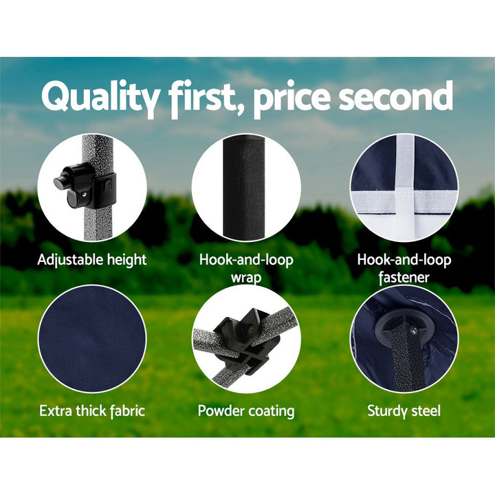 Instahut 3x4.5m Pop Up Gazebo (Available in Navy & White)