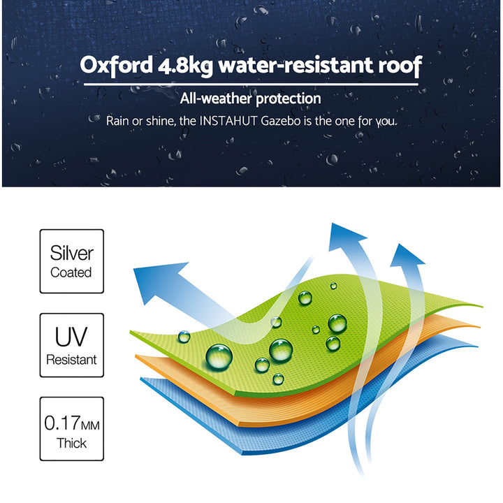 Instahut 3x4.5m Pop Up Gazebo (Available in Navy & White)
