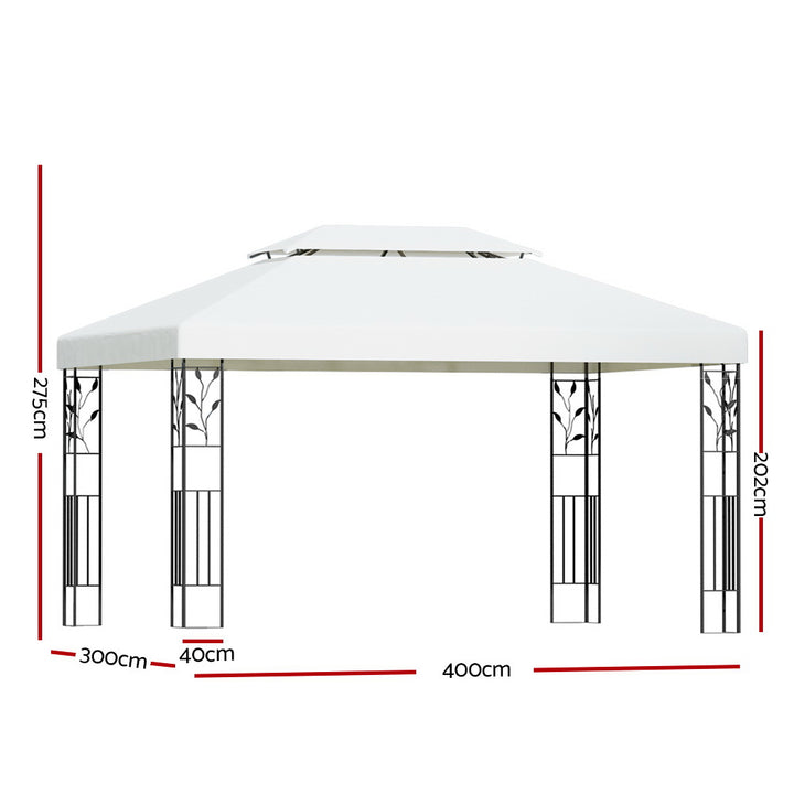 Instahut 4m x 3m Gazebo - Steel Frame (Available in White & Grey)