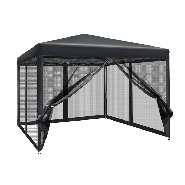 Instahut 3m x 3m Pop Up Gazebo - Shade Mesh Wall (Available in Grey, White & Black)