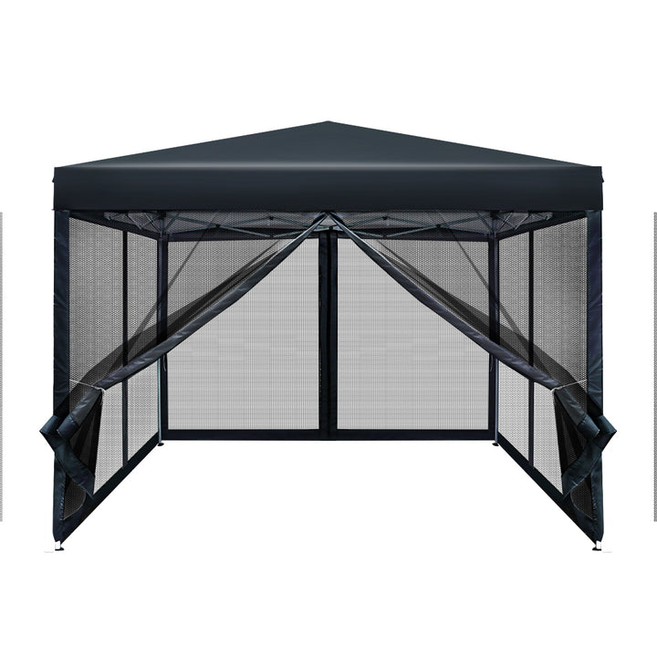 Instahut 3m x 3m Pop Up Gazebo - Shade Mesh Wall (Available in Grey, White & Black)