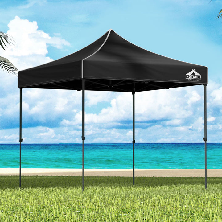 Instahut 3m x 3m Pop Up Marquee / Gazebo w/Base Pods (Available in Black, Blue & Navy)