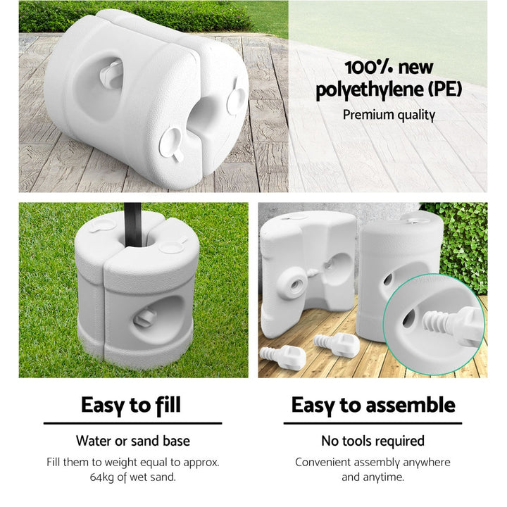 Instahut 3m x 4.5m Pop Up Gazebo w/Base Pods (Available in  Black, Navy & White)