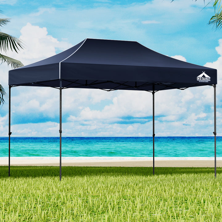 Instahut 3m x 4.5m Pop Up Gazebo w/Base Pods (Available in  Black, Navy & White)