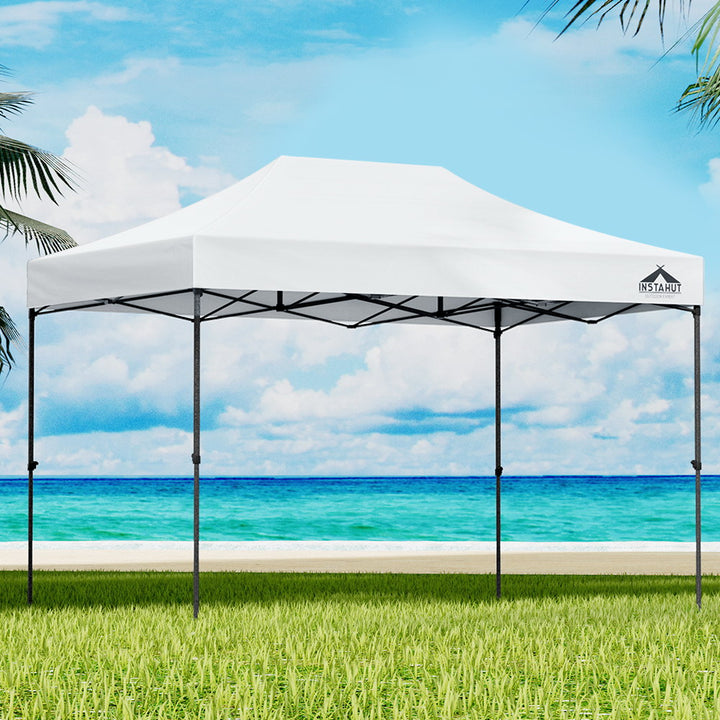 Instahut 3m x 4.5m Pop Up Gazebo w/Base Pods (Available in  Black, Navy & White)