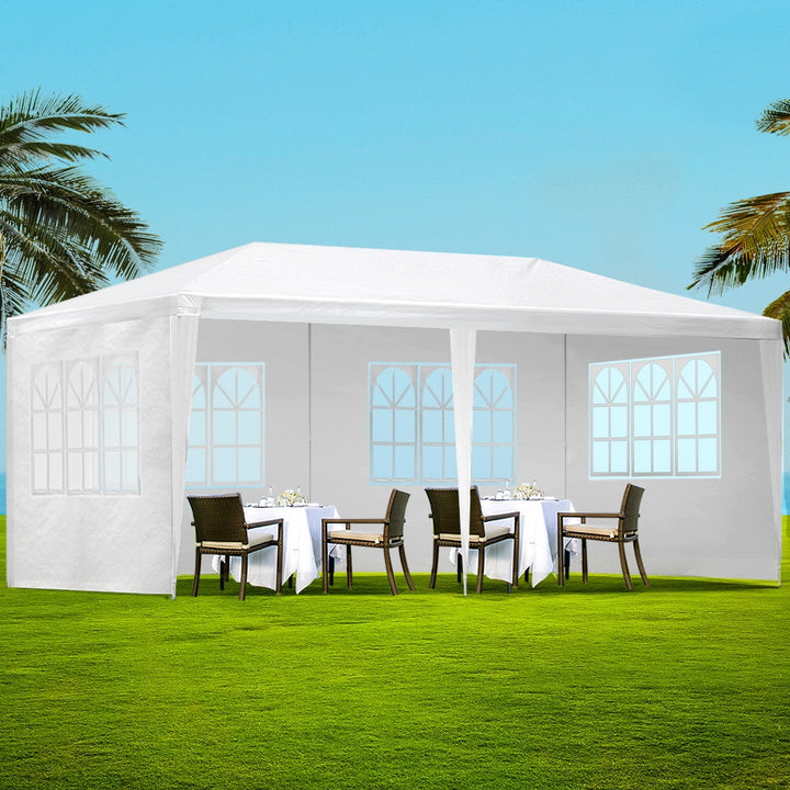 Instahut 3m x 6m Gazebo / Marquee with Side Walls(4 Panels) - Available in Green & White
