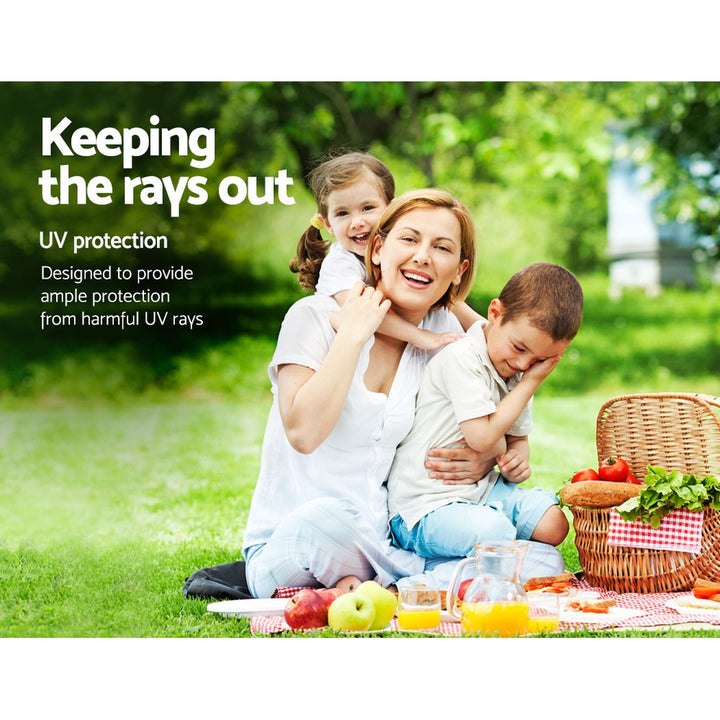 Instahut 3m x 9m Marquee with Side Wall (8 Panels) - White and Blue