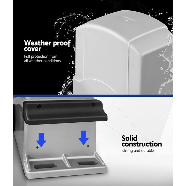 LockMaster Electric Sliding Gate Opener Kit with Remotes - 1200kg / 4m Rails