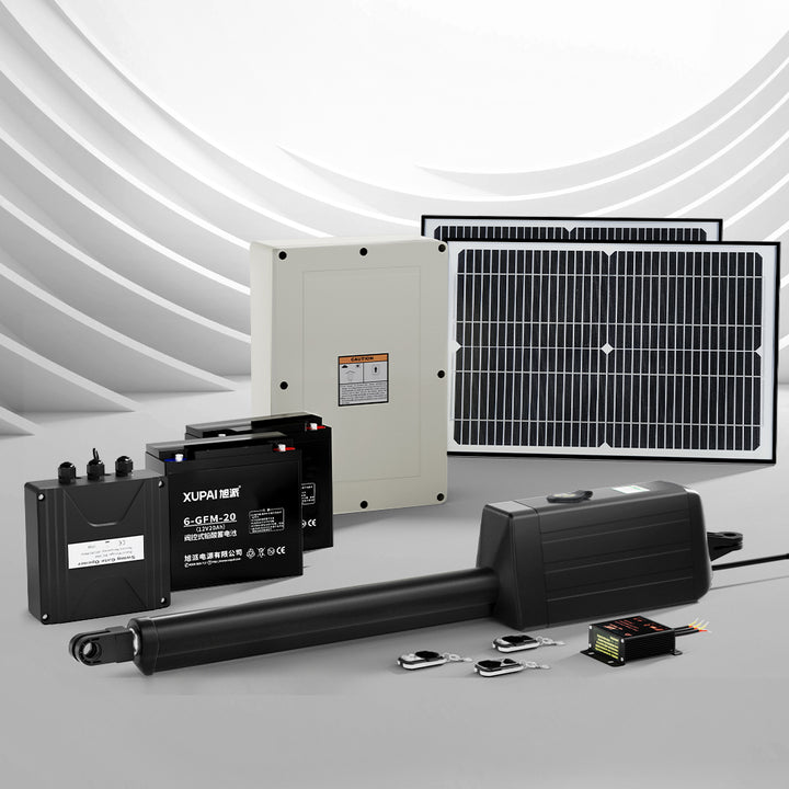 LockMaster Single Swing Gate Opener Kit - Solar Power (40W) - 300KG 5M