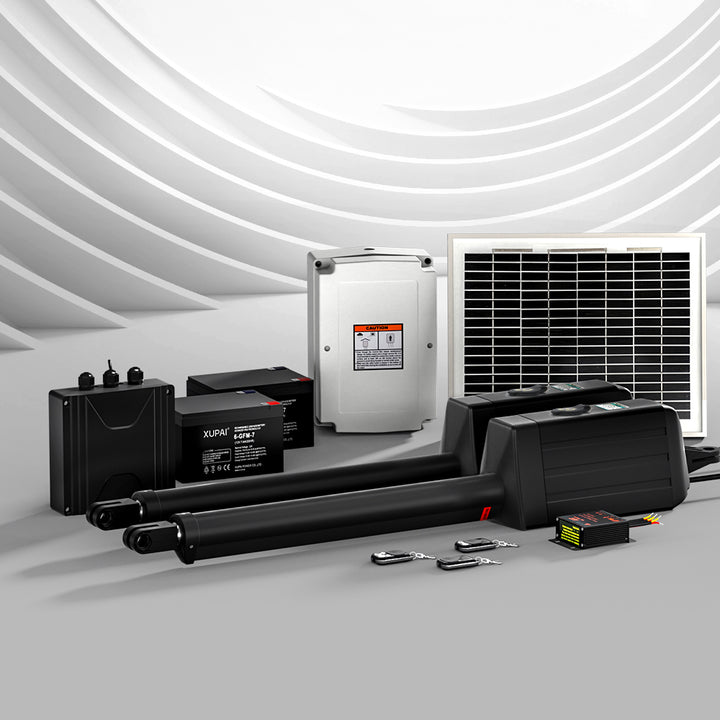 Lockmaster Dual Swing Automatic Gate Opener Kit - Electric / Solar Powered (10W) - 600kg / 10m