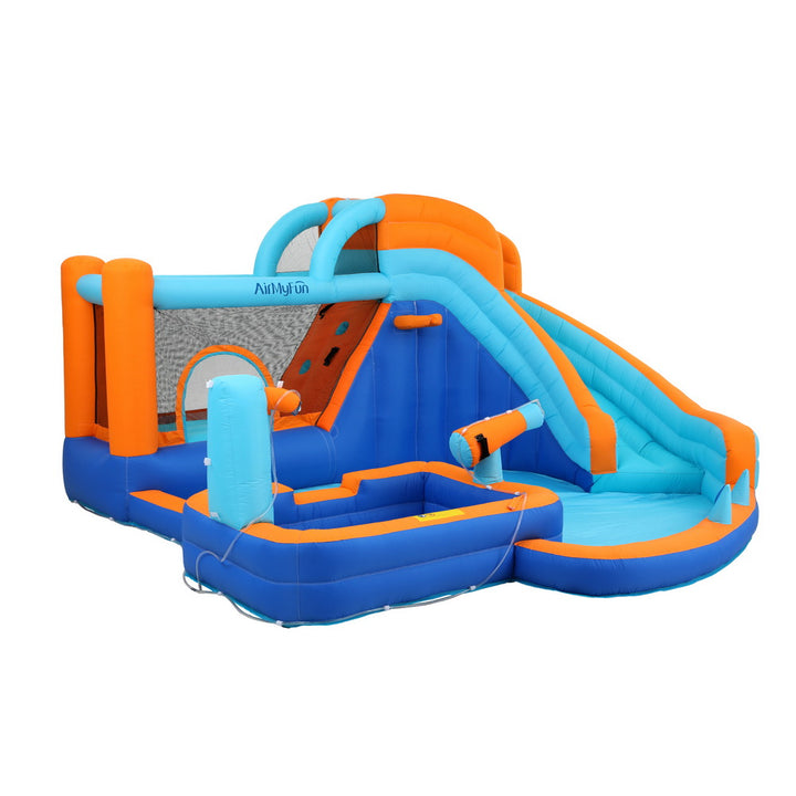 AirMyFun Inflatable Water Slide & Water Park with trampoline & climbing wall - 3.82m x 3.81m