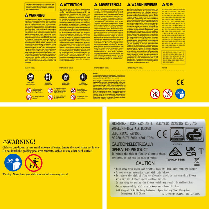 AirMyFun Inflatable Water Slide & Water Park with trampoline & climbing wall - 3.82m x 3.81m