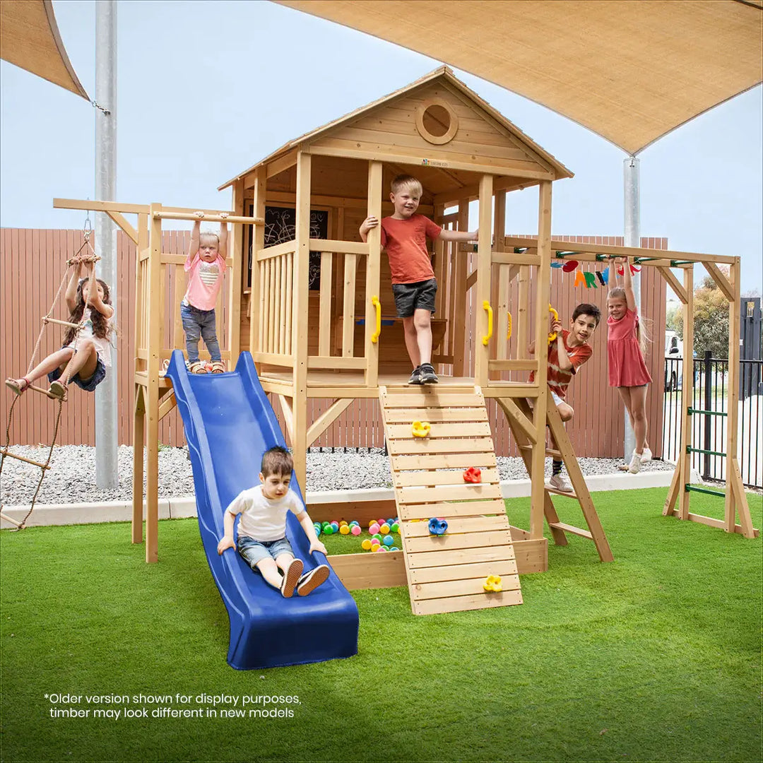 Kingston Elevated Cubby House with Slide - by Lifespan Kids