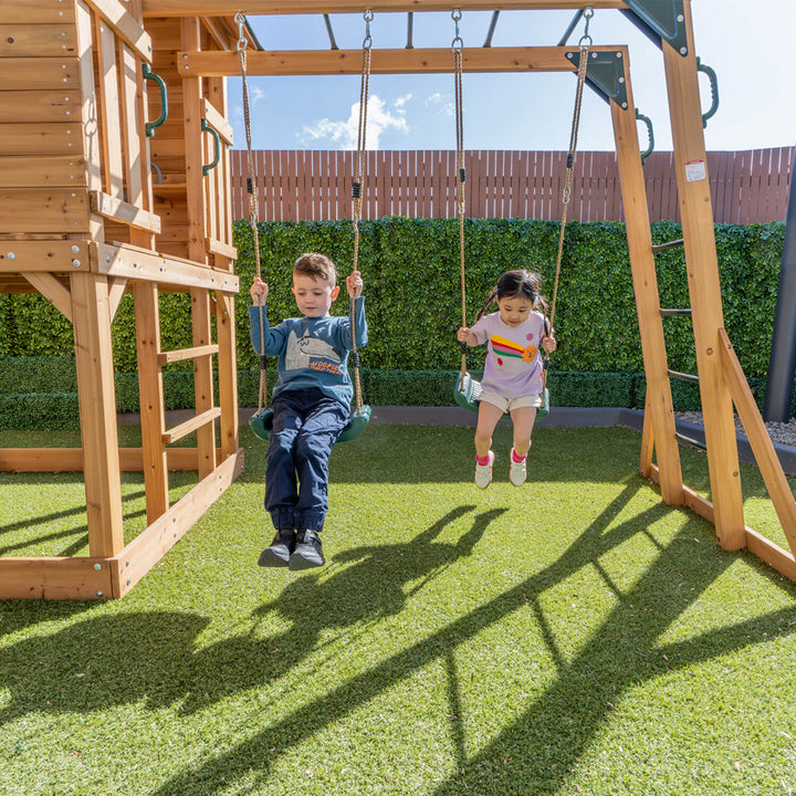 Kingston Elevated Cubby House with Slide - by Lifespan Kids