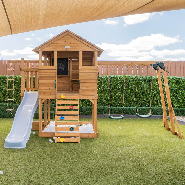 Kingston Elevated Cubby House with Slide - by Lifespan Kids