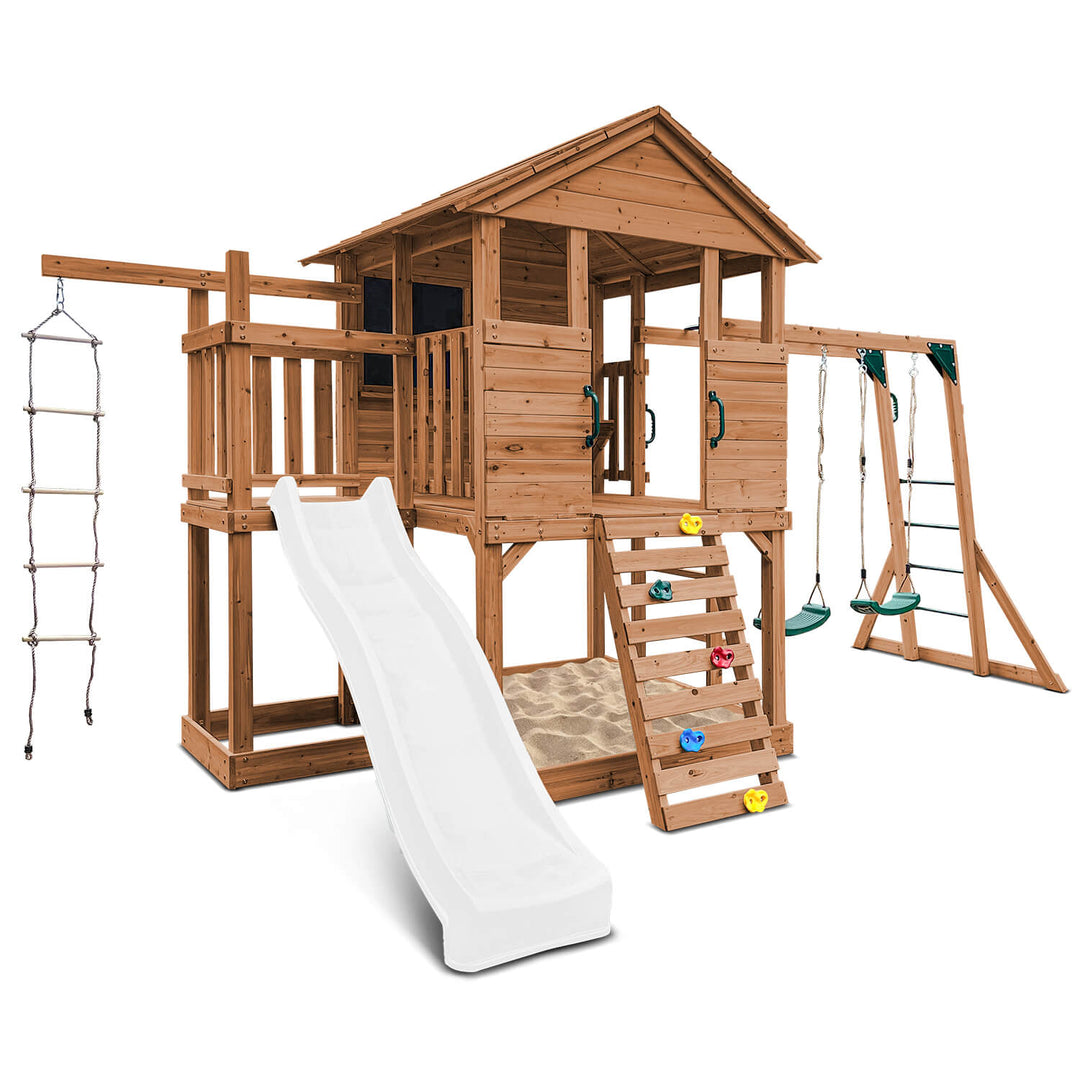 Kingston Elevated Cubby House with Slide - by Lifespan Kids
