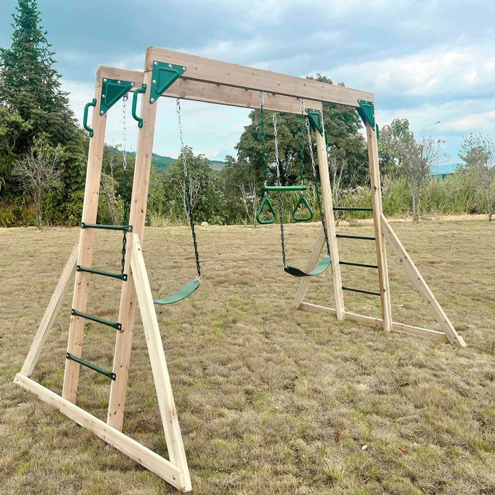 Daintree 2-in-1 Monkey Bars & Swing Set with Acrobat Bar/Trapeze - Lifespan Kids