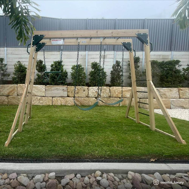 Daintree 2-in-1 Monkey Bars & Swing Set with Acrobat Bar/Trapeze - Lifespan Kids